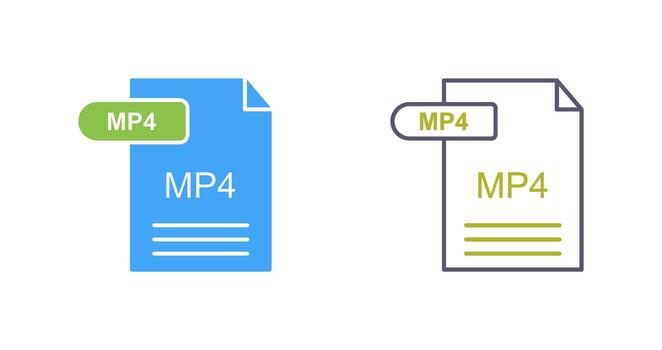 icono de vector de mp4