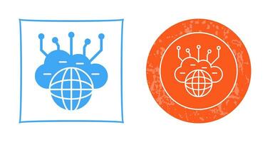 Computing Cloud Vector Icon