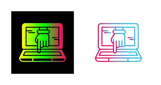 Computer Hacking Vector Icon