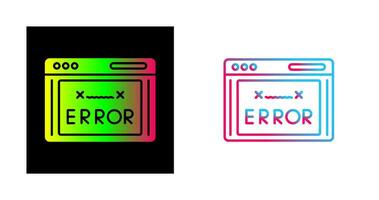 icono de vector de código de error