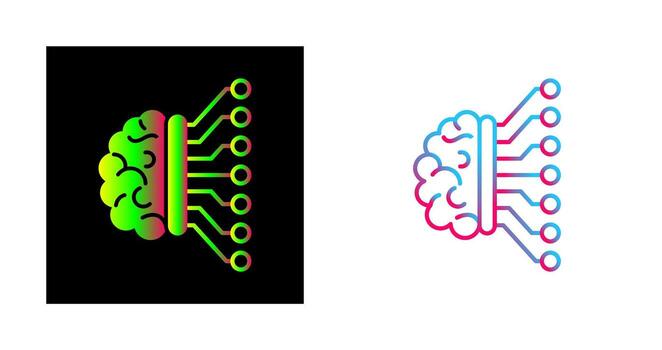 icono de vector de aprendizaje automático