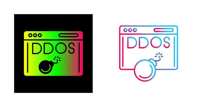 icono de vector de ataque ddos