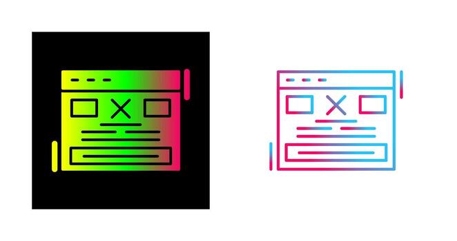 icono de vector de error