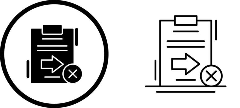 enviar icono de vector fallido