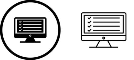 Online Checklist Vector Icon