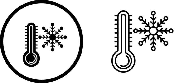 icono de vector frío