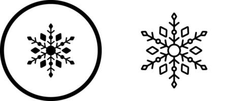 icono de vector de copo de nieve