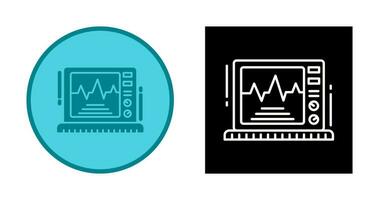 icono de vector de monitor de electrocardiograma