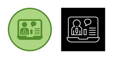 Online Job Interview Vector Icon