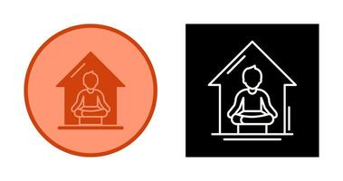 Yoga At home Vector Icon