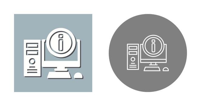 icono de vector de computadora