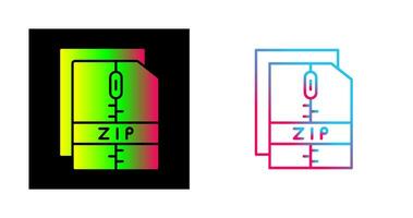 icono de vector de archivo zip