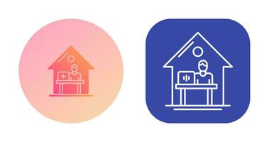 Work At Home Vector Icon