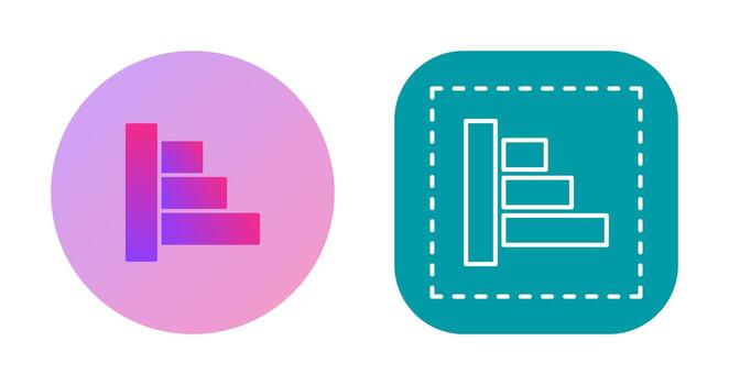 icono de vector de alineación de objetos