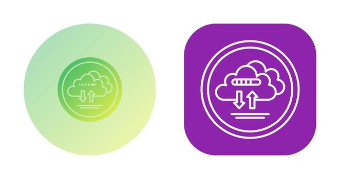 icono de vector de datos de nube