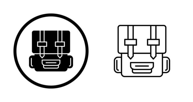 icono de vector de mochila