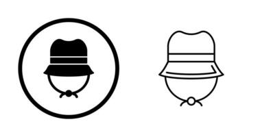 icono de vector de sombrero de camping