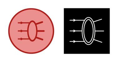 icono de vector de refracción