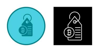 Bitcoin Label Tag Vector Icon