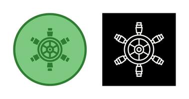 Ship Wheel Vector Icon