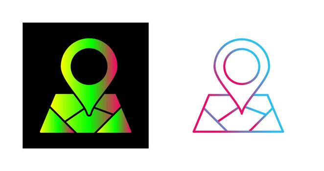 icono de vector de mapa