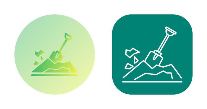 icono de vector de excavación