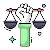 Unique design icon of justice vector