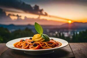 the best italian food in the world. AI-Generated photo