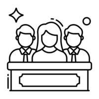 Unique design icon of judge panel vector