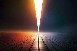 a light shining through a dark tunnel. AI-Generated photo
