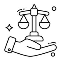 Unique design icon of justice vector