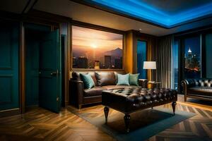 the suite at the hong kong hotel. AI-Generated photo