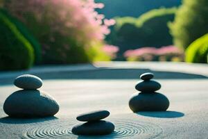 zen garden, zen garden, zen garden, zen garden, zen garden,. AI-Generated photo