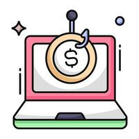 Modern design icon of financial phishing vector