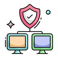 Editable design icon of computer security vector