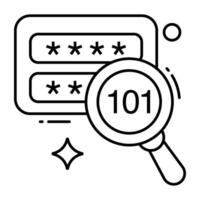 An icon design of search binary code vector