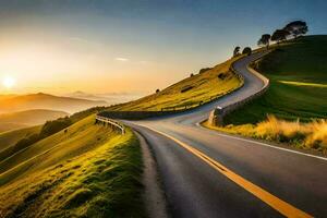 el la carretera a éxito. generado por ai foto