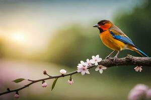 photo wallpaper spring, the sun, bird, bird, bird, bird, bird, bird,. AI-Generated