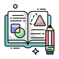Unique design icon of graphic book vector