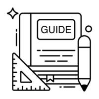 Premium download icon of guidebook vector