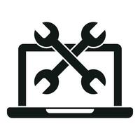 Service repair tool wrench icon simple vector. Tool fix vector