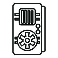 Video drive laptop icon outline vector. Service button tool vector