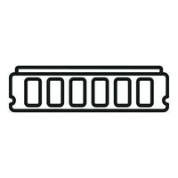 Laptop ram fix icon outline vector. Button tool vector