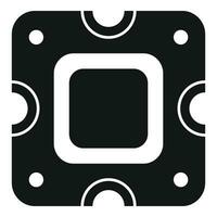 Laptop processor repair icon simple vector. Button tool vector
