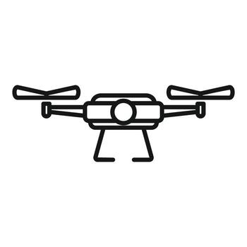 zumbido controlar vehículo icono contorno vector. ai robot cámara vector