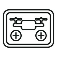 Tablet drone control icon outline vector. Network spy vector