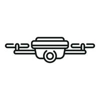 Flying drone icon outline vector. Aerial secure vector