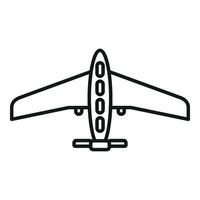 Drone aerial view icon outline vector. Smart digital map vector