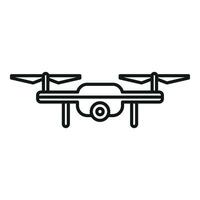 Modern drone icon outline vector. Mobile smart digital vector