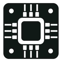 ordenador portátil procesador icono sencillo vector. botón herramienta llave inglesa vector